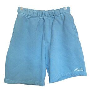 California Incline Malibu Sweat Shorts Coastal Blue Embroidered Size M Sample